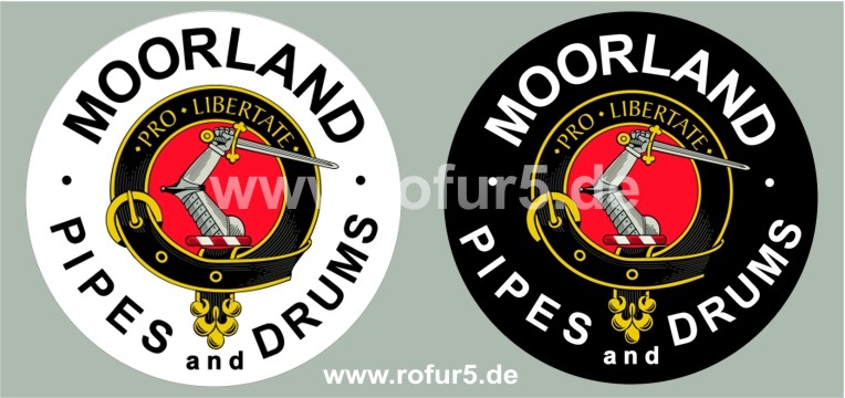 Rolf Fuhrmann: MOORLAND PIPES and DRUMS. Aufkleber 2018