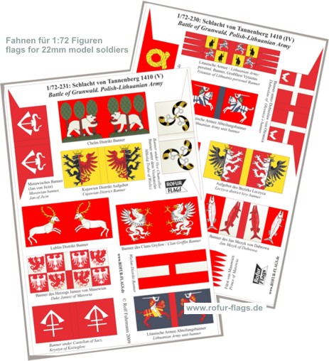 1/72 ROFUR-FLAGS Fahnen. Tannenberg 1410 von Rolf Fuhrmann